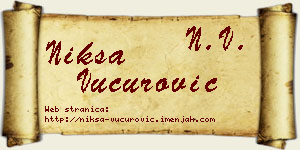 Nikša Vučurović vizit kartica